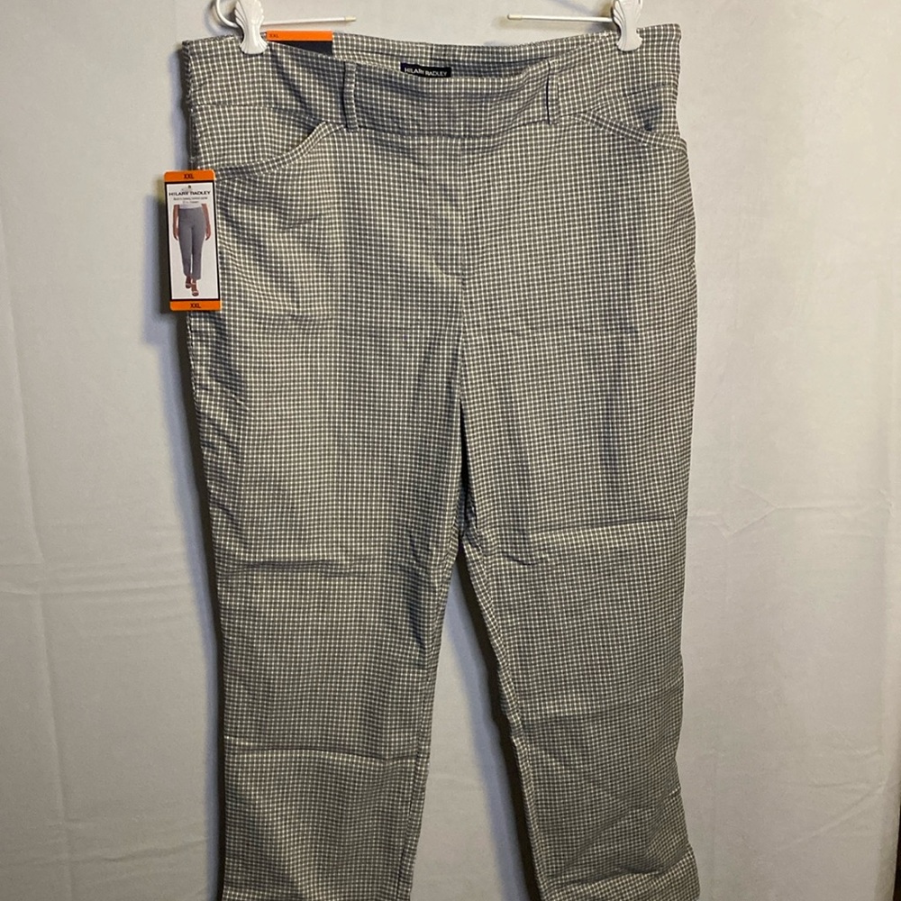 Hilary Radley Black and White Checkered Pants